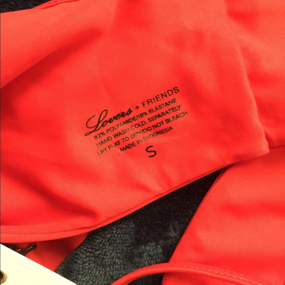 Lovers + Friends Red One-Shoulder Ruffle Bikini Top - Picture 2 of 2